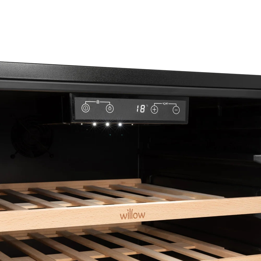 Willow W60WCB 60cm Undercounter Wine Cooler – 52 Bottle Capacity