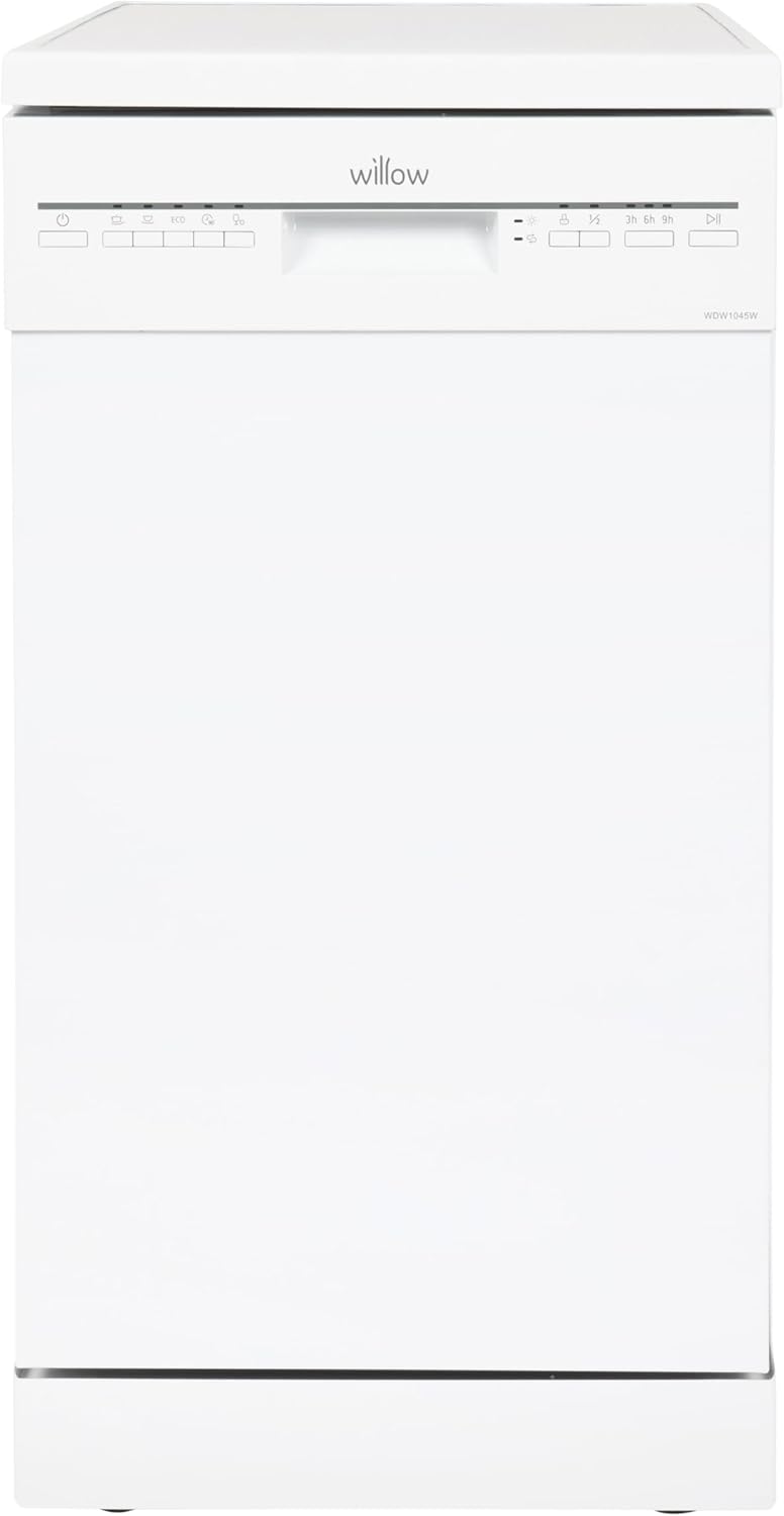 Willow WDW1045W 45cm Freestanding Slimline Dishwasher - White