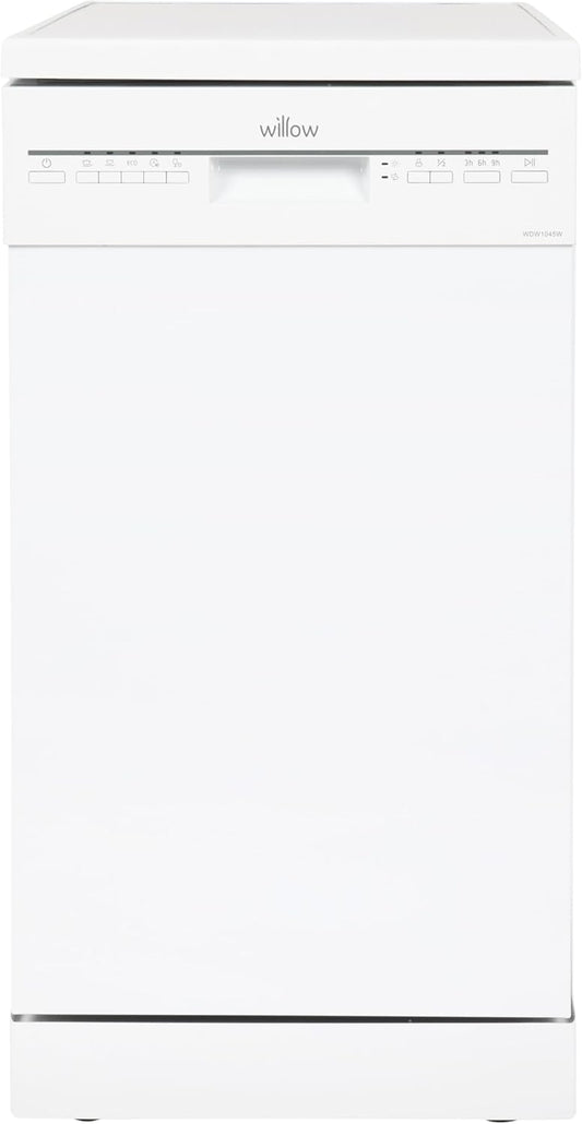 Willow WDW1045W 45cm Freestanding Slimline Dishwasher - White