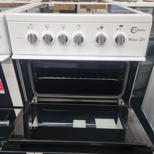 Flavel MLB5CDW 50cm Twin Cavity Electric Ceramic Cooker - White - Refurbished - Grade B