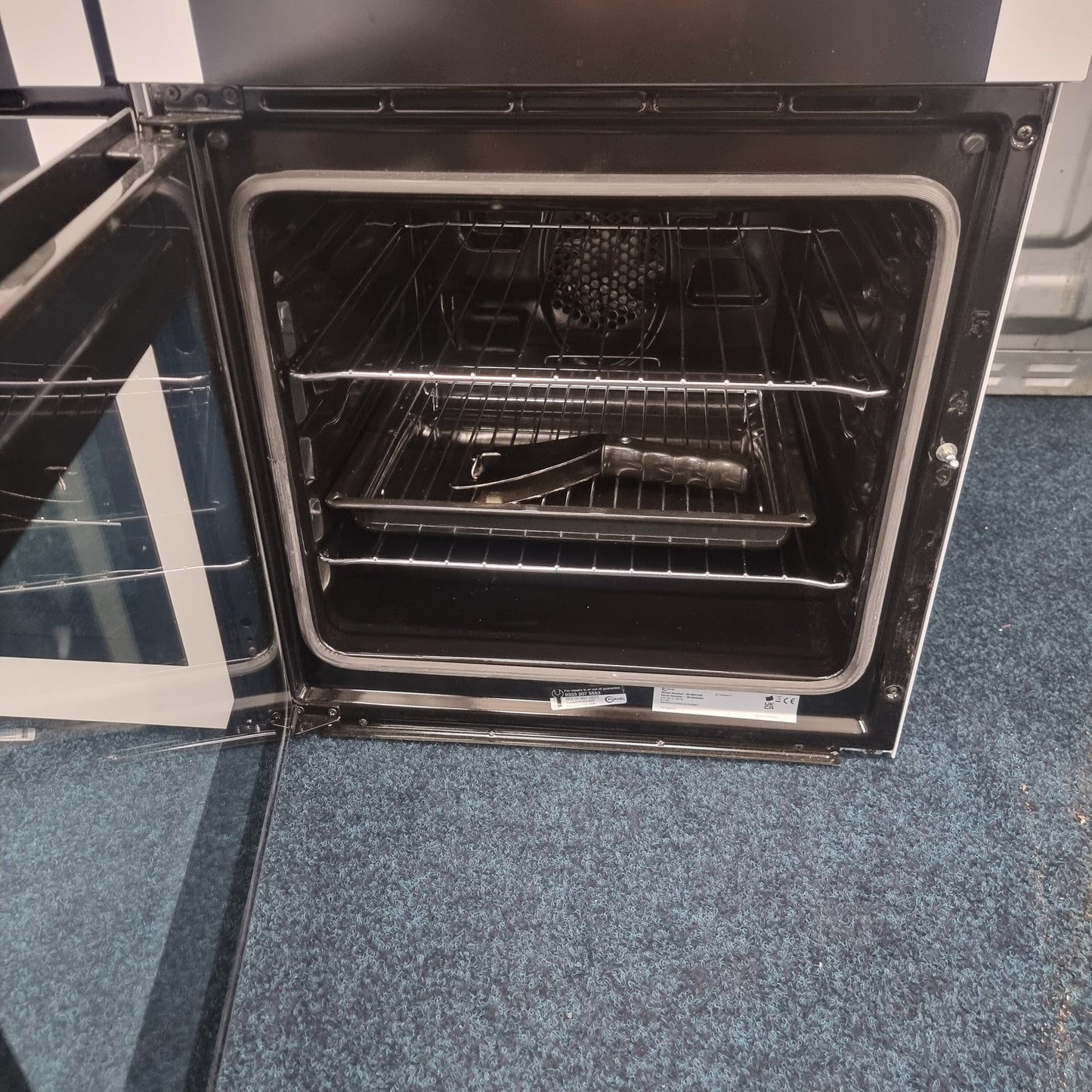 Flavel MLB5CDW 50cm Twin Cavity Electric Ceramic Cooker - White - Refurbished - Grade B