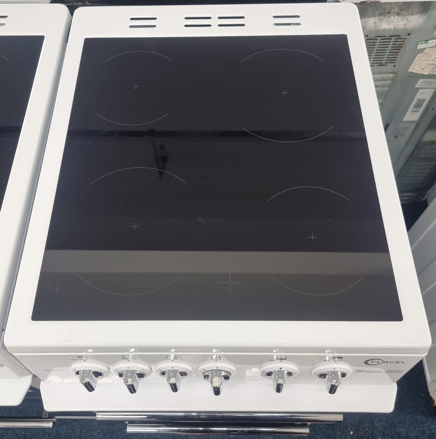 Flavel MLB5CDW 50cm Twin Cavity Electric Ceramic Cooker - White - Refurbished - Grade B
