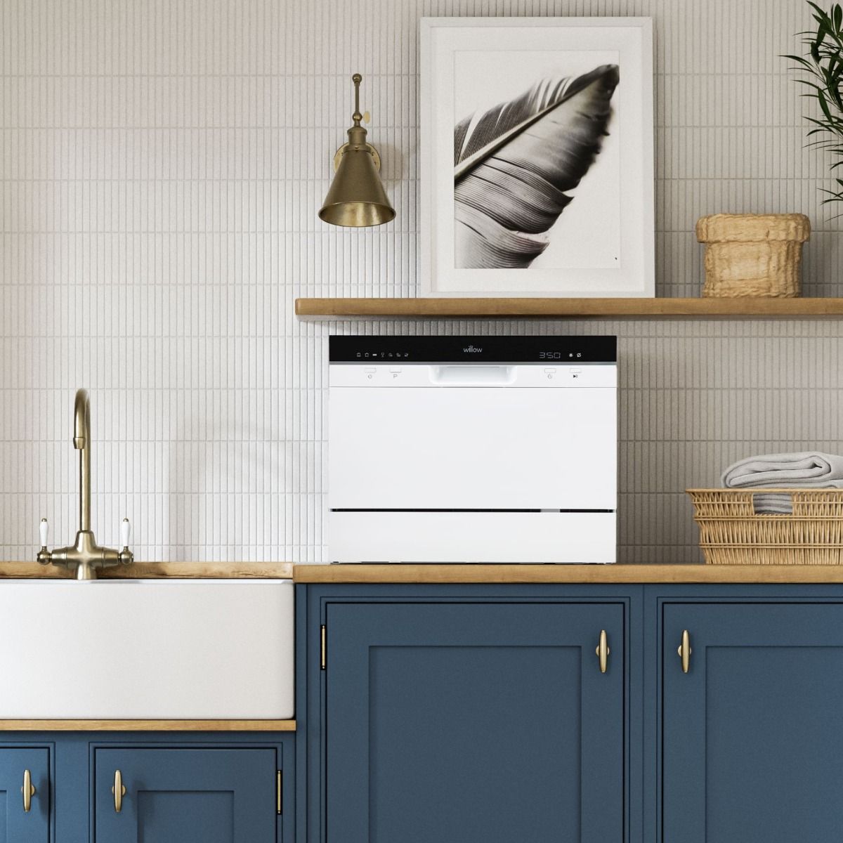 Willow WTTD6W 55cm Tabletop Dishwasher White