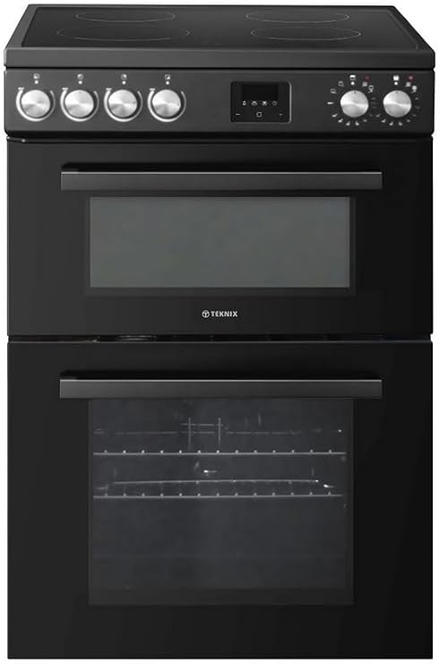 Teknix TKED64B/2 Ceramic Double Oven Cooker 60cm Black