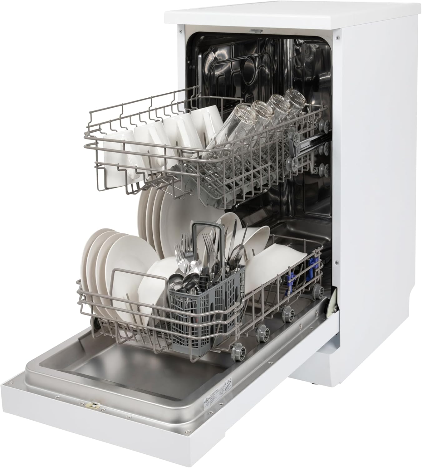 Willow WDW1045W 45cm Freestanding Slimline Dishwasher - White