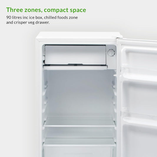 Willow W48UFIW 90L Freestanding Under Counter Fridge with Ice Box