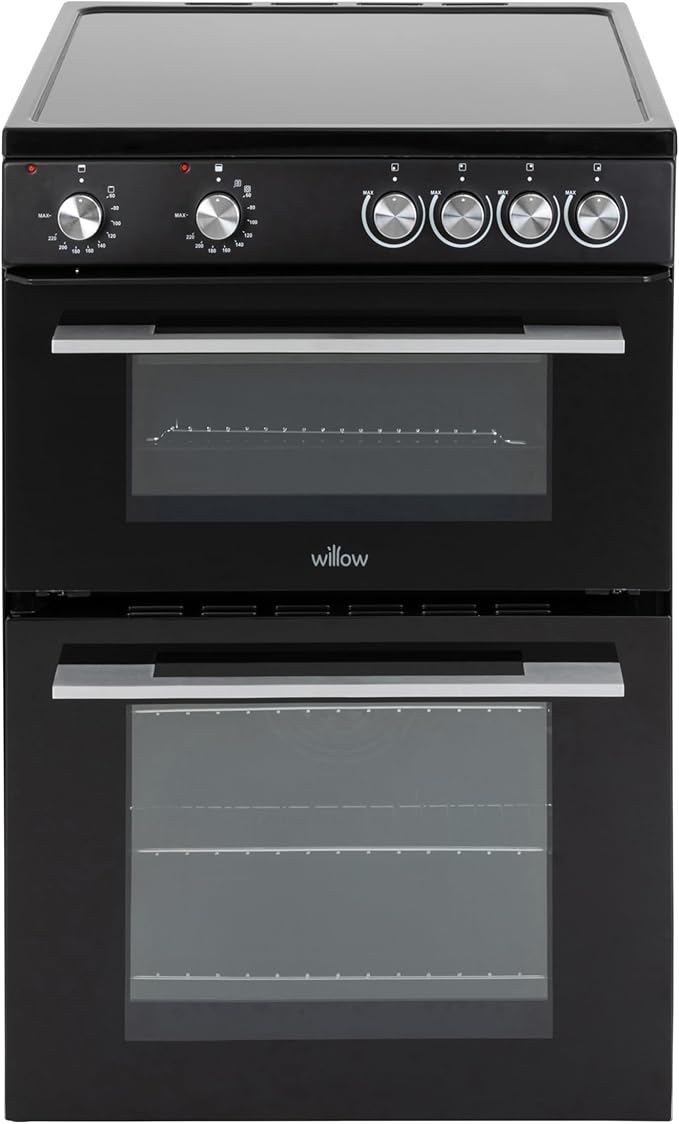 Willow WT60CCB 60cm Double Door Ceramic Electric Cooker - Black