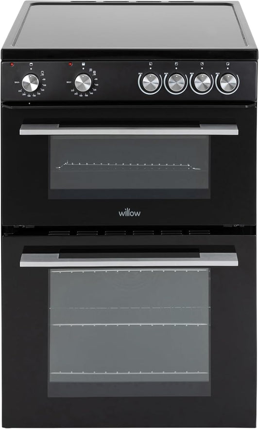 Willow WT60CCB 60cm Double Door Ceramic Electric Cooker - Black