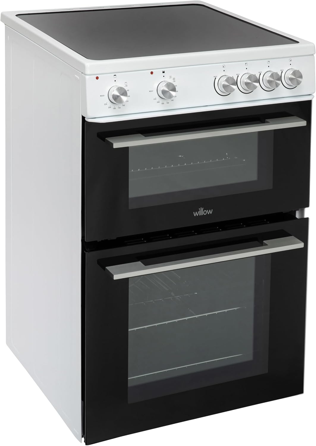 Willow WT60CCW 60cm Double Door Ceramic Electric Cooker - White