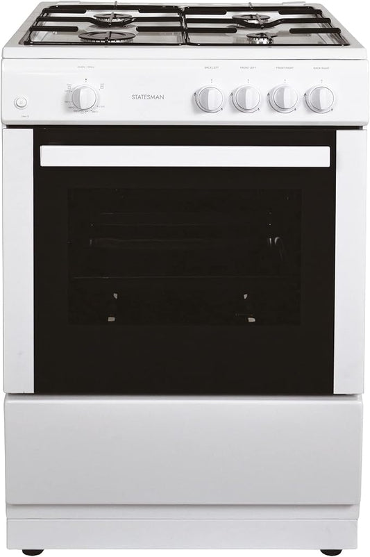 Statesman MAXI60GSF 60cm Single Cavity Gas Cooker White