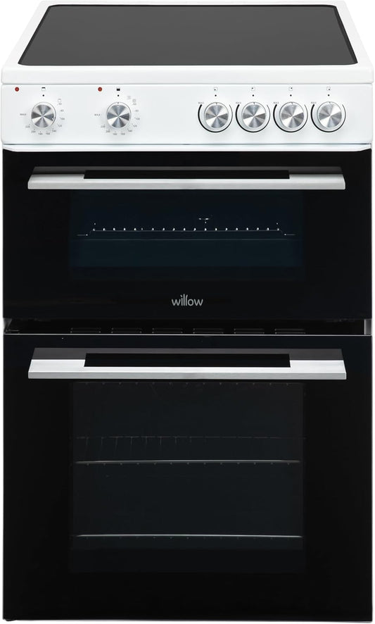 Willow WT60CCW 60cm Double Door Ceramic Electric Cooker - White