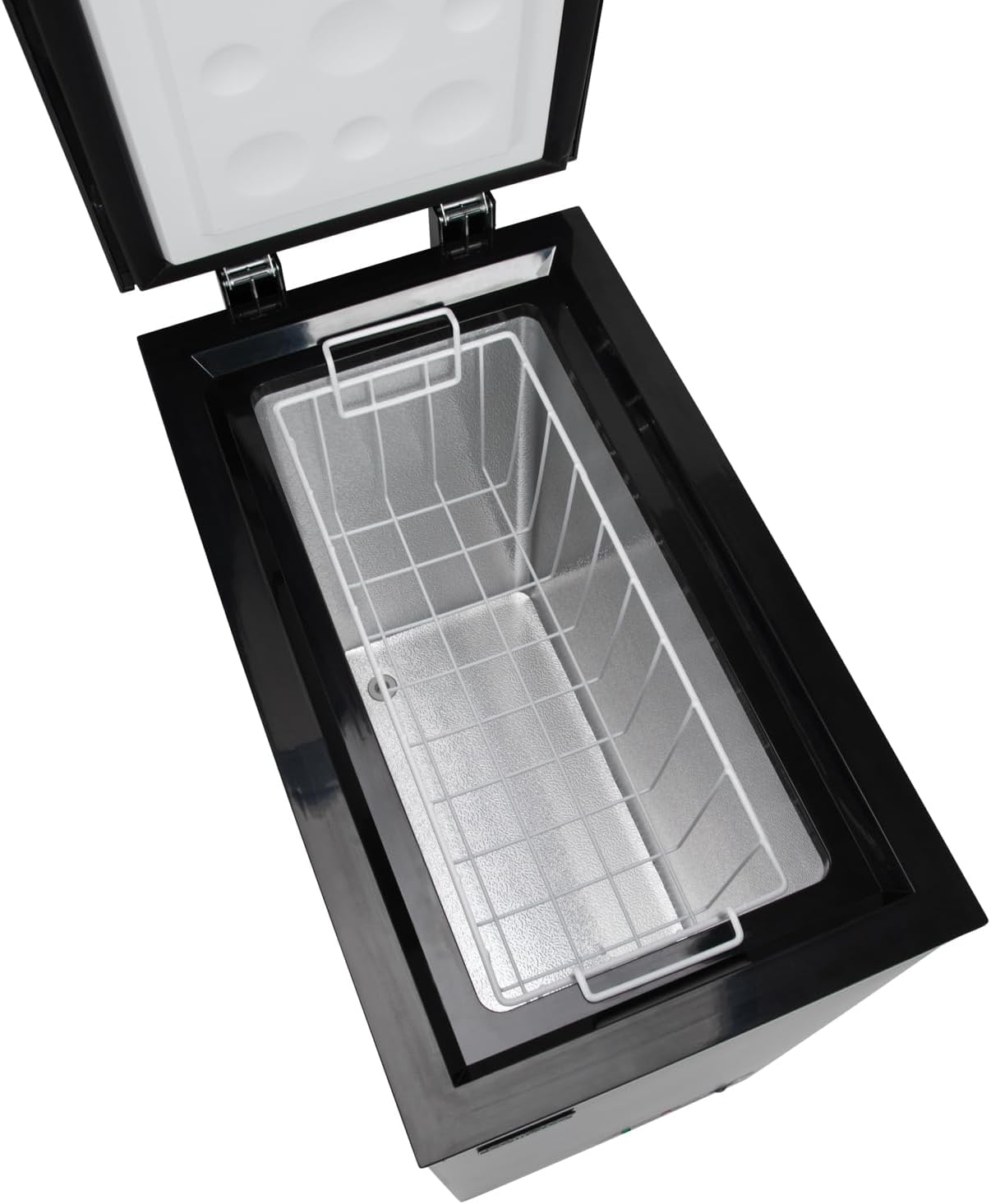 Top-down view inside Willow WCF60B freezer, showing interior layout.