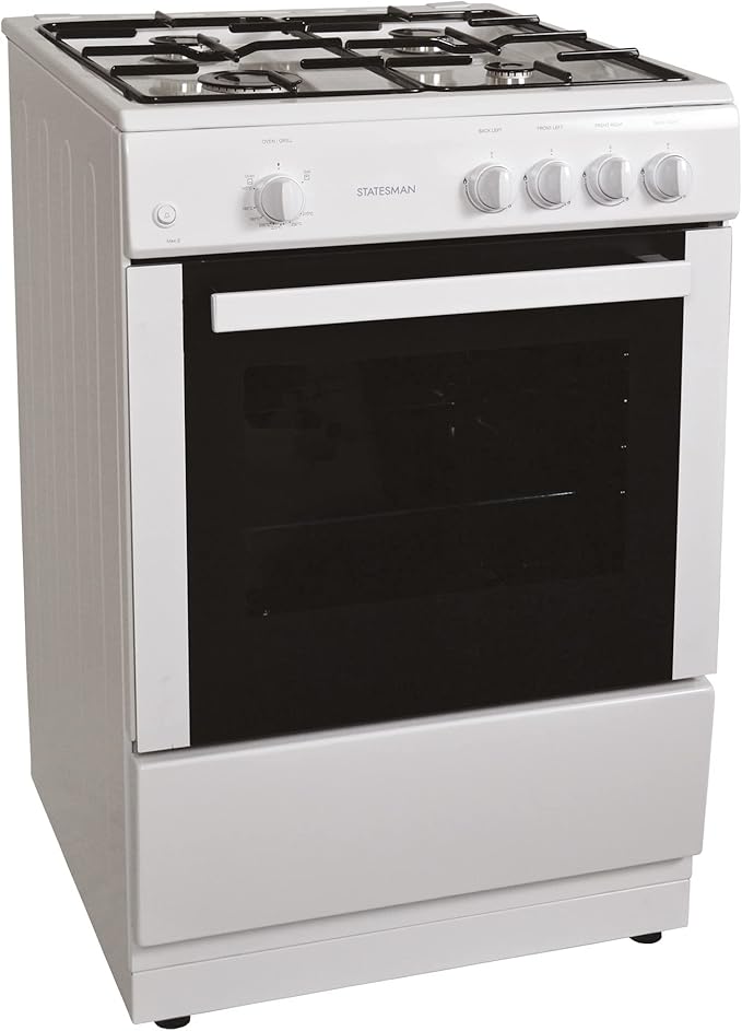Statesman MAXI60GSF 60cm Single Cavity Gas Cooker White