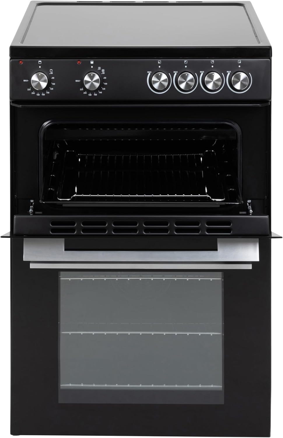 Willow WT60CCB 60cm Double Door Ceramic Electric Cooker - Black