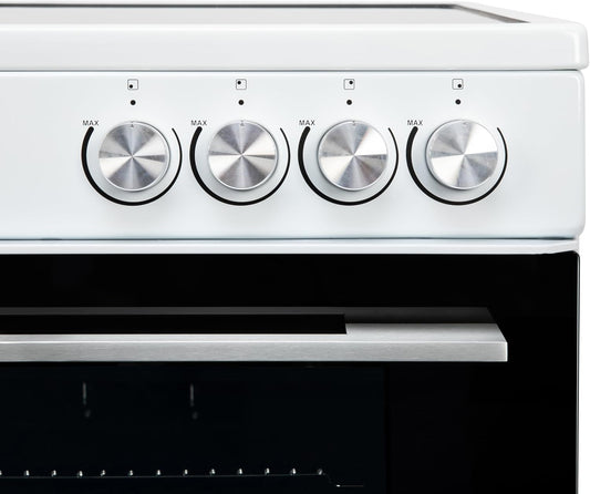 Willow WT60CCW 60cm Double Door Ceramic Electric Cooker - White