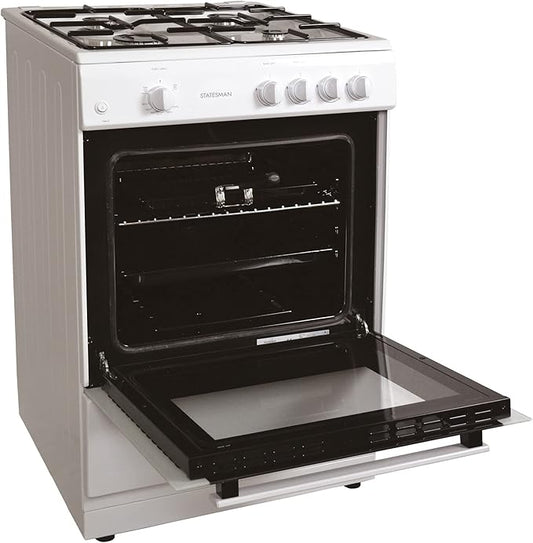 Statesman MAXI60GSF 60cm Single Cavity Gas Cooker White