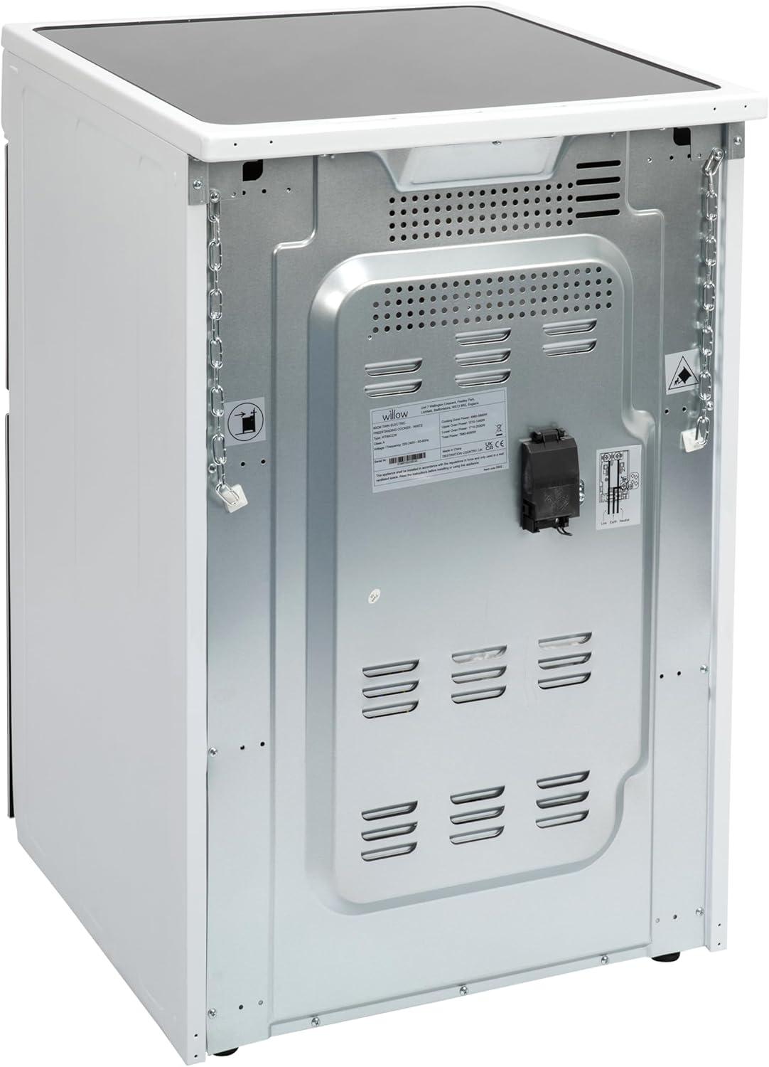 Willow WT60CCW 60cm Double Door Ceramic Electric Cooker - White