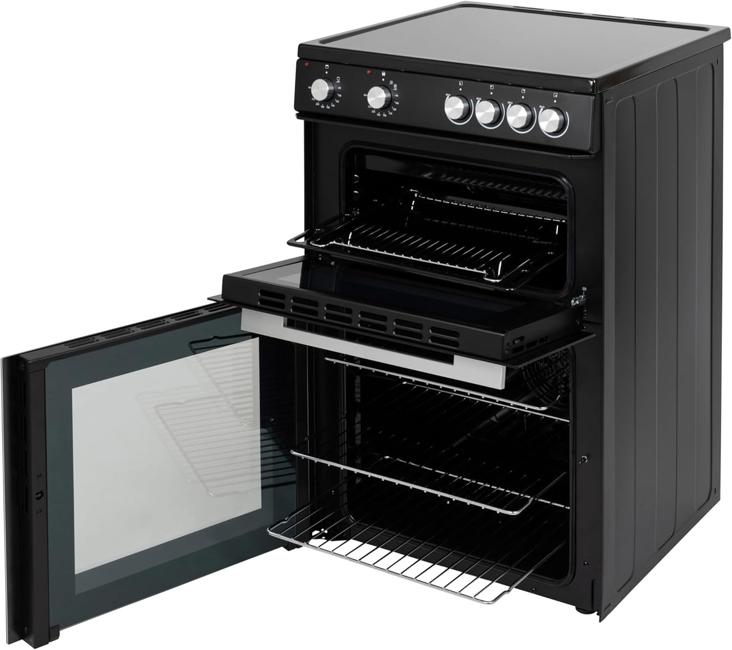 Willow WT60CCB 60cm Double Door Ceramic Electric Cooker - Black