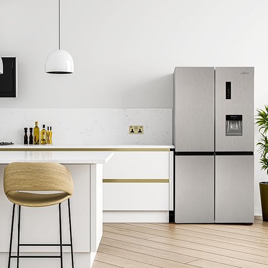 Willow WSBES4MDX American Fridge Freezer Stainless Steel