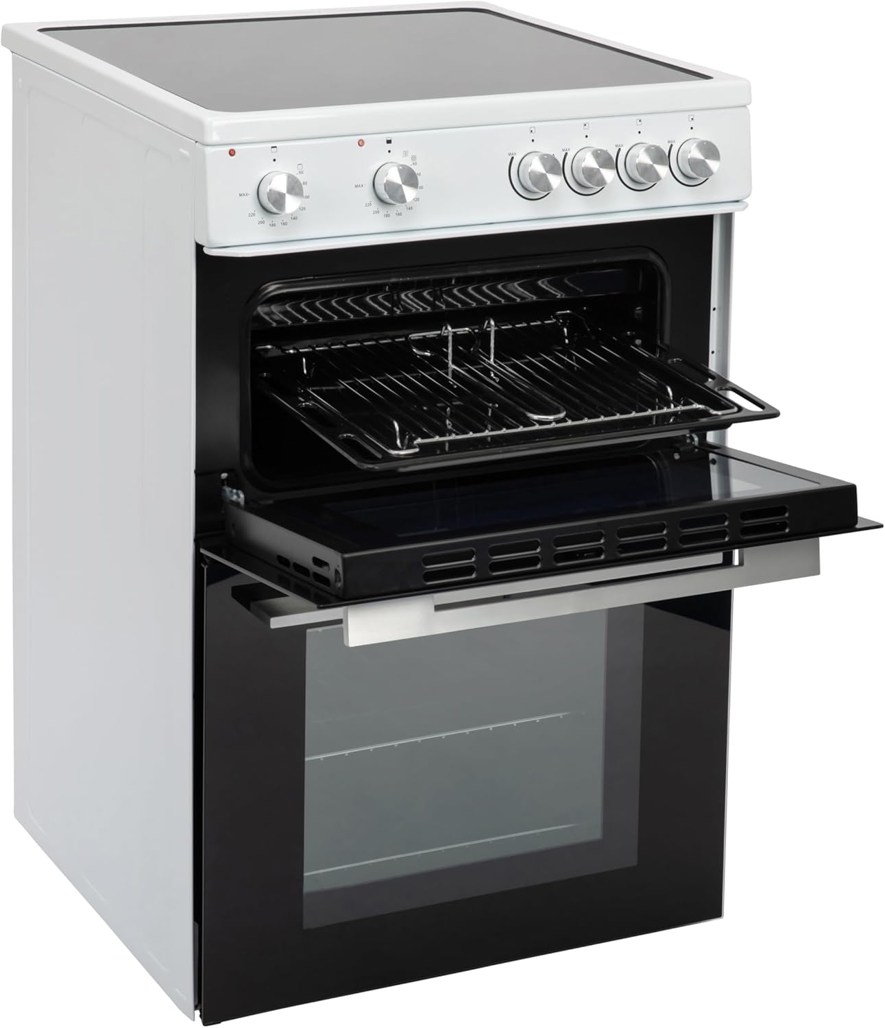 Willow WT60CCW 60cm Double Door Ceramic Electric Cooker - White