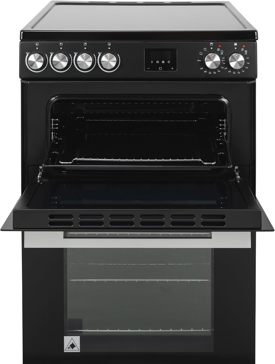 Willow 60cm Electric Double Oven Cooker with Ceramic Hob WDOC60TBL