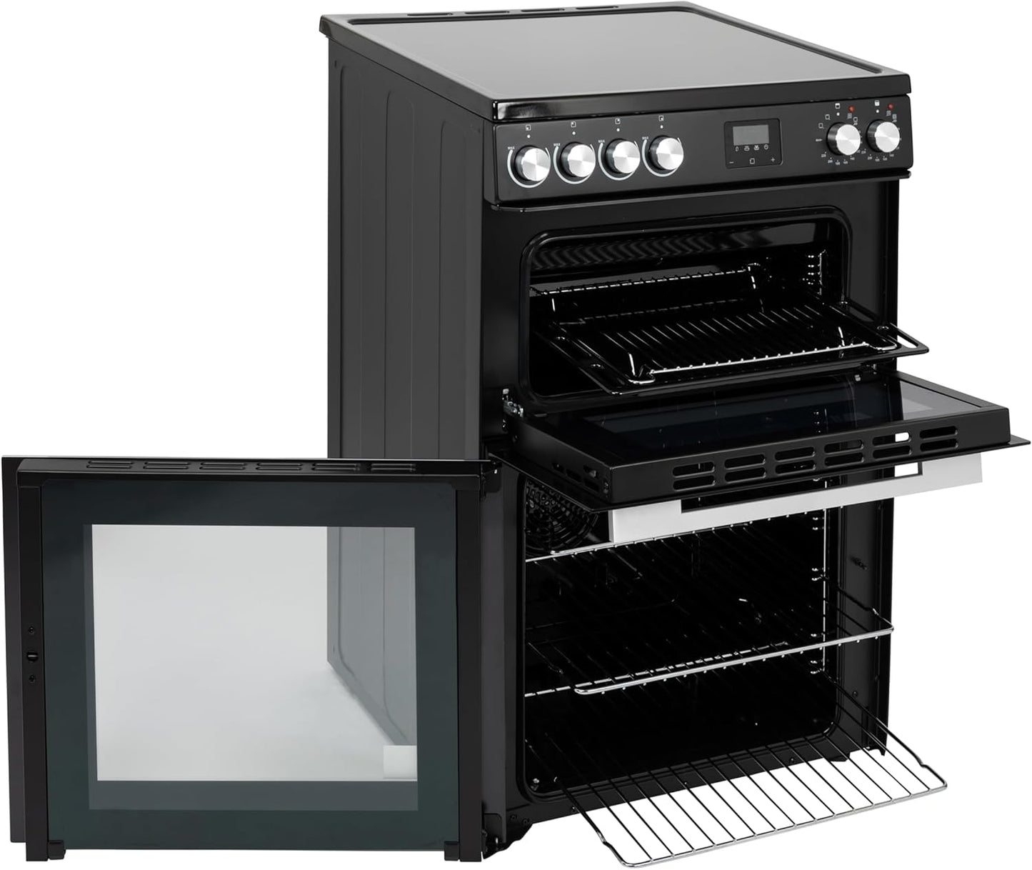 Willow 60cm Electric Double Oven Cooker with Ceramic Hob WDOC60TBL