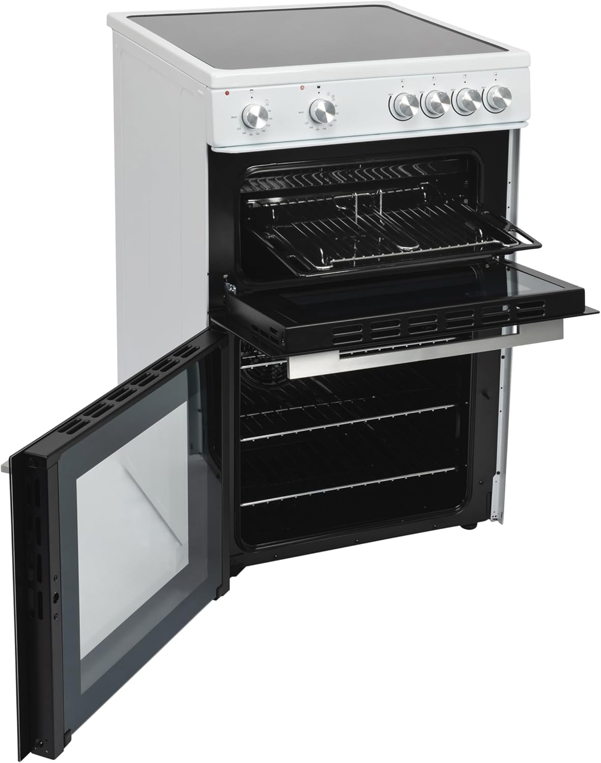 Willow WT60CCW 60cm Double Door Ceramic Electric Cooker - White