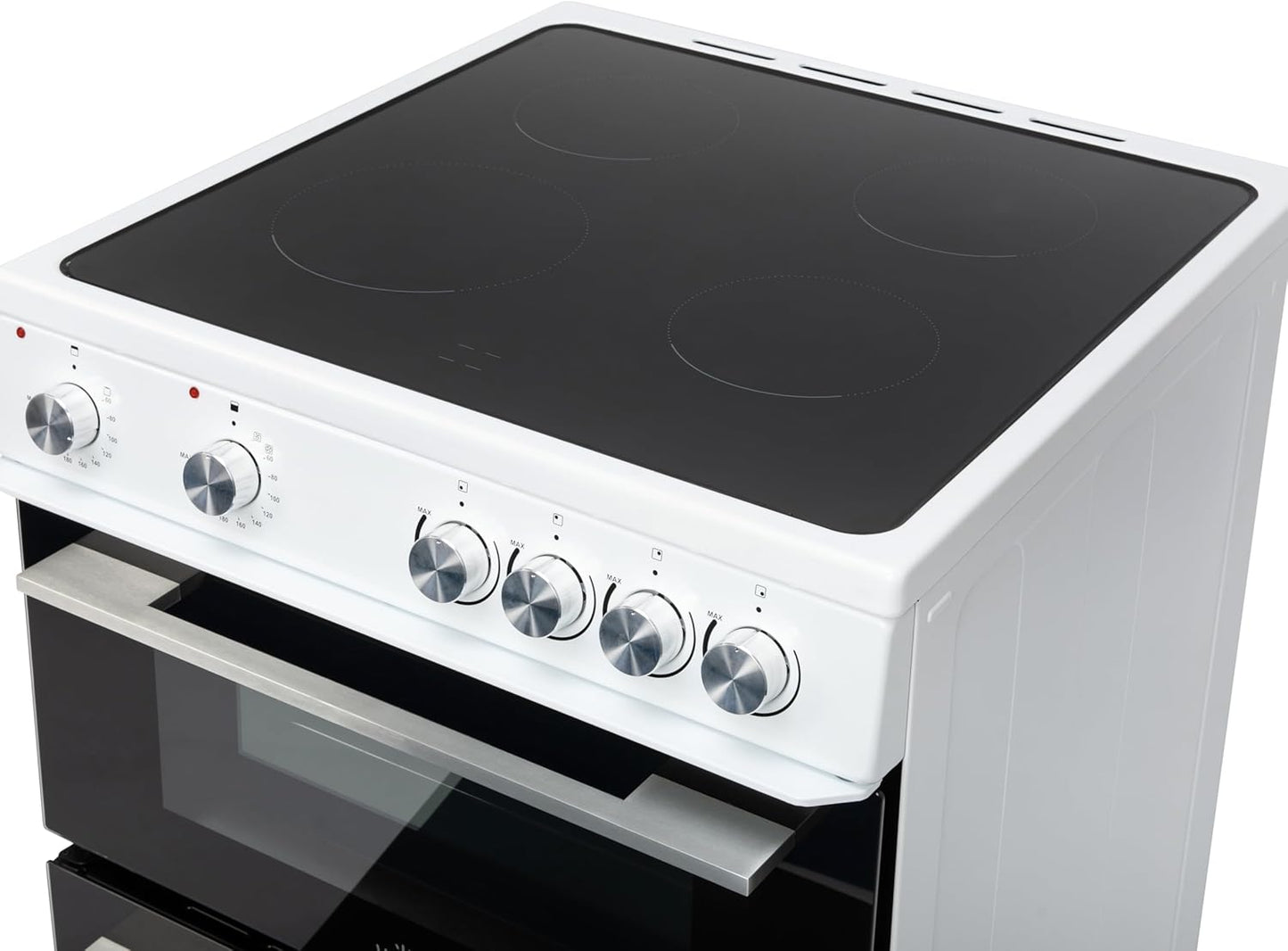Willow WT60CCW 60cm Double Door Ceramic Electric Cooker - White