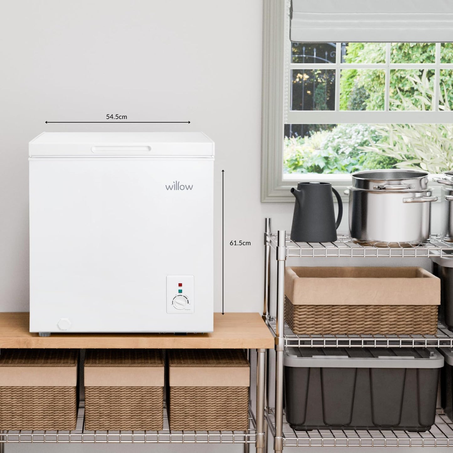 Willow W66CFW Freestanding Tabletop 66L Chest Freezer
