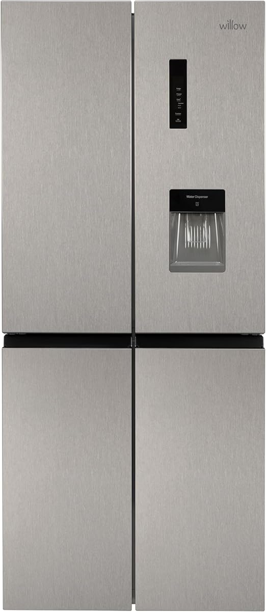 Willow WSBES4MDX American Fridge Freezer Stainless Steel