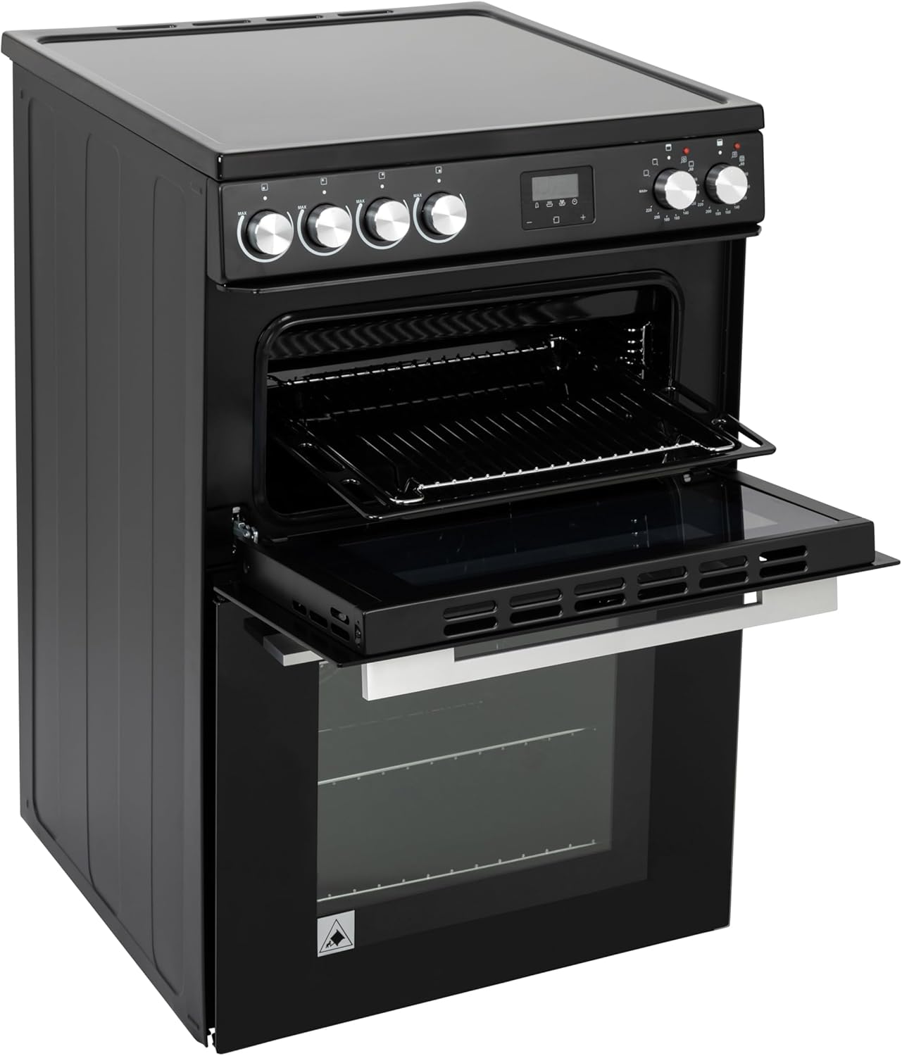 Willow 60cm Electric Double Oven Cooker with Ceramic Hob WDOC60TBL