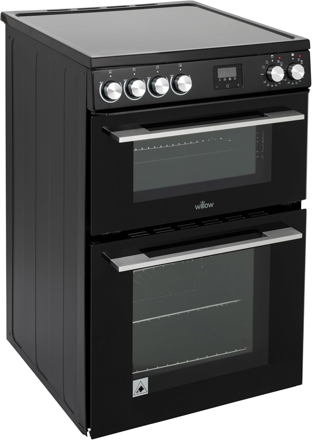Willow 60cm Electric Double Oven Cooker with Ceramic Hob WDOC60TBL