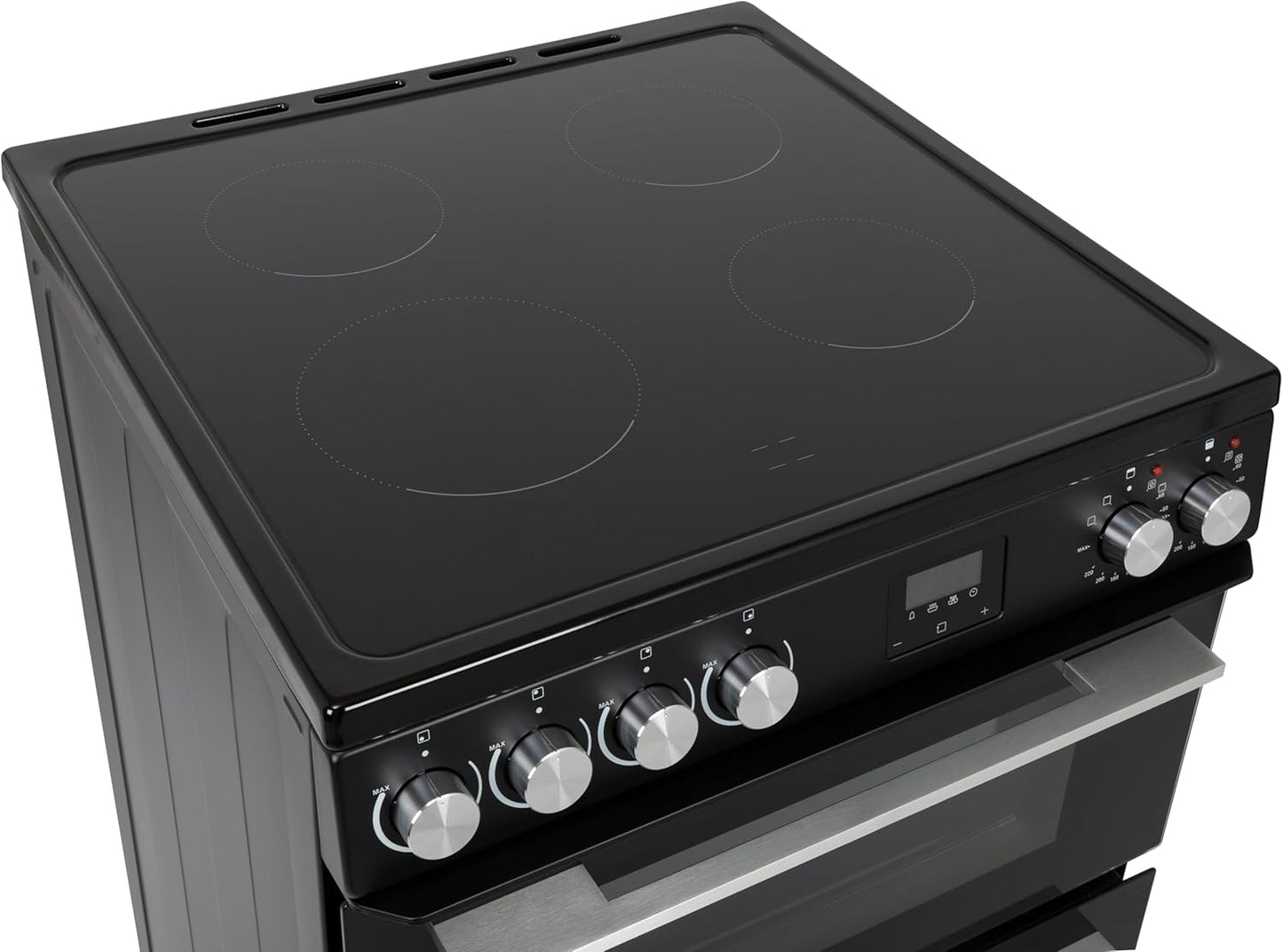 Willow 60cm Electric Double Oven Cooker with Ceramic Hob WDOC60TBL