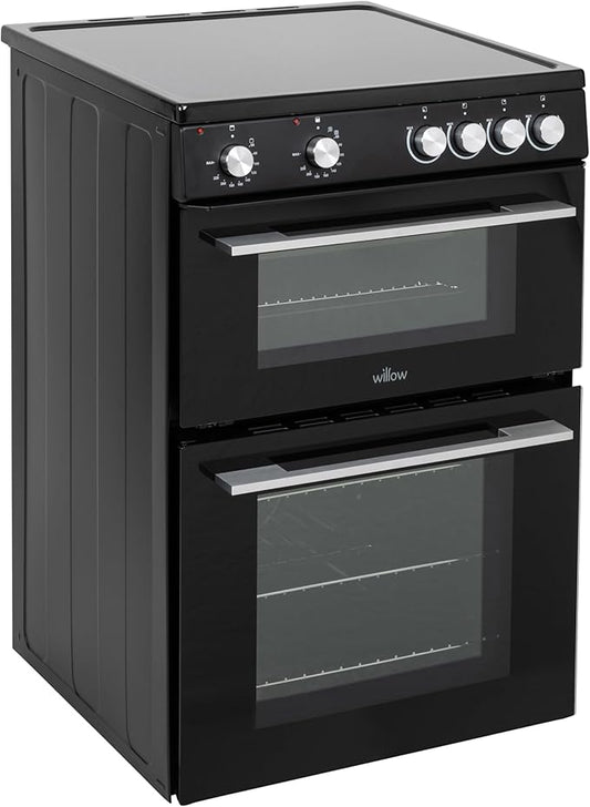 Willow WT60CCB 60cm Double Door Ceramic Electric Cooker - Black