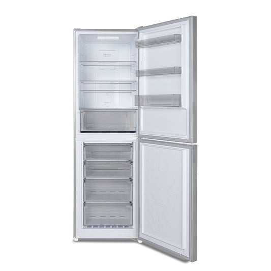 Teknix FF1860SE 60cm Fridge Freezer Total No Frost Silver