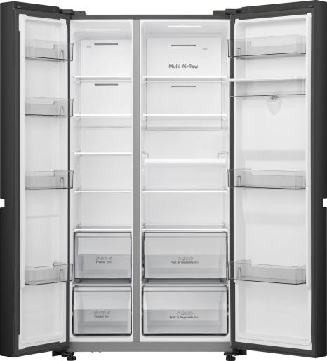 Hisense RS840N4WFE American-Style Smart Fridge Freezer Black Steel