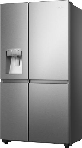 Hisense RS818N4IIE American Fridge Freezer Plumb Ice+Water Grey Steel