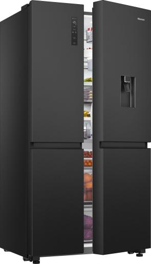 Hisense RS840N4WFE American-Style Smart Fridge Freezer Black Steel