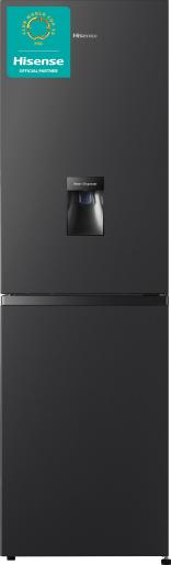 Hisense RB327N4WBE Fridge Freezer + Water Dispenser 55cm Black