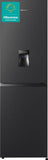 Hisense RB327N4WBE Fridge Freezer + Water Dispenser 55cm Black