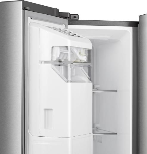 Hisense RS818N4IIE American Fridge Freezer Plumb Ice+Water Grey Steel