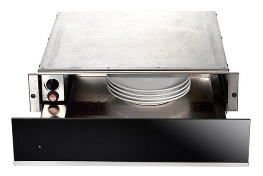 Teknix SCW61X Warming Drawer Black Glass with Stainless Steel Trim