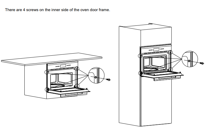 Teknix SCC62X Built In Compact Microwave Oven Black