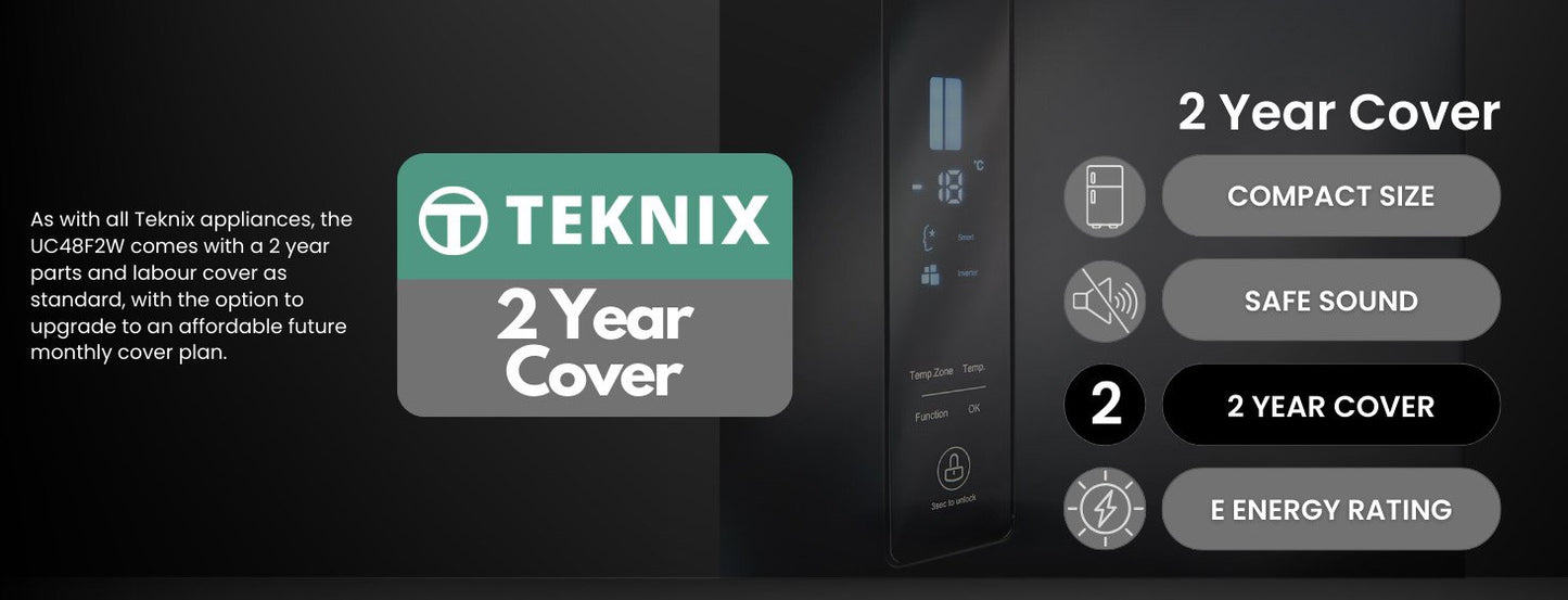 Teknix UC48F2W Undercounter Freezer White
