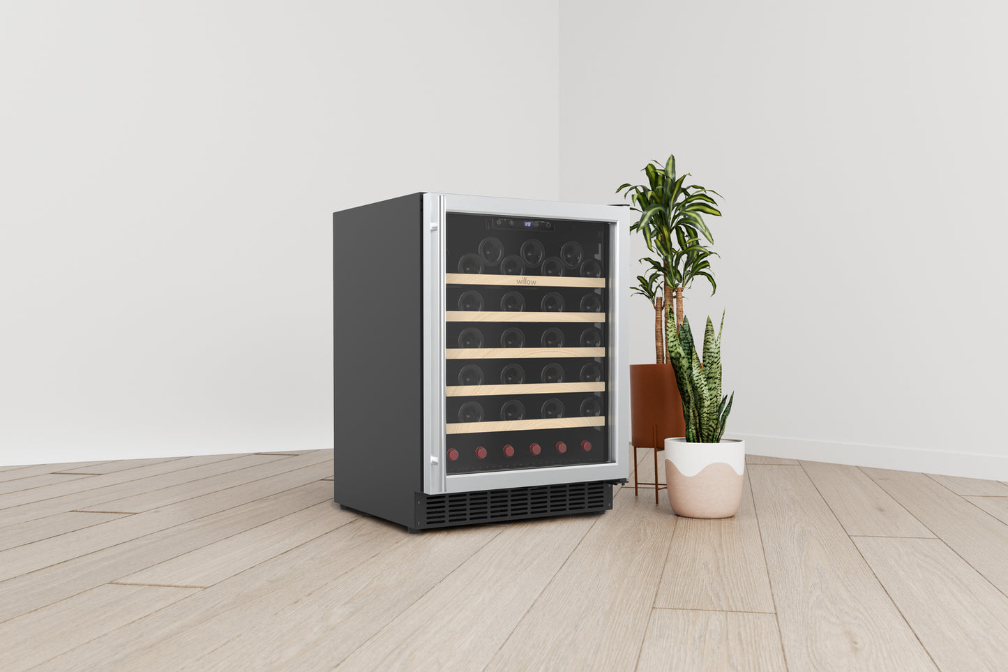 Willow W60WCSS 60cm Undercounter Wine Cooler – Stainless Steel 52 Bottle Capacity