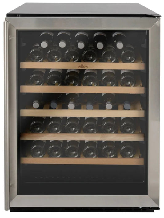 Willow W60WCSS 60cm Undercounter Wine Cooler – Stainless Steel 52 Bottle Capacity