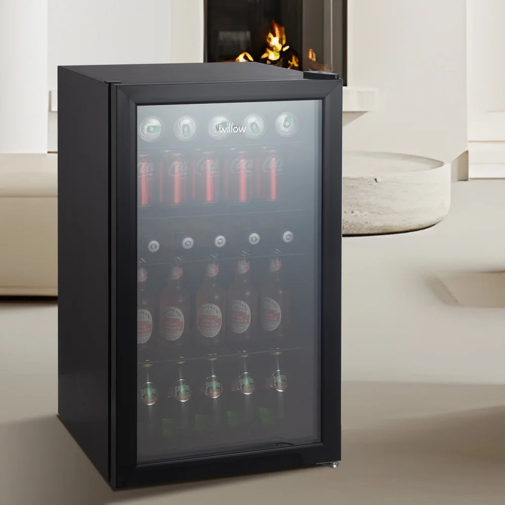 Willow WBC98B 98L Freestanding Undercounter Beverage Cooler - Black