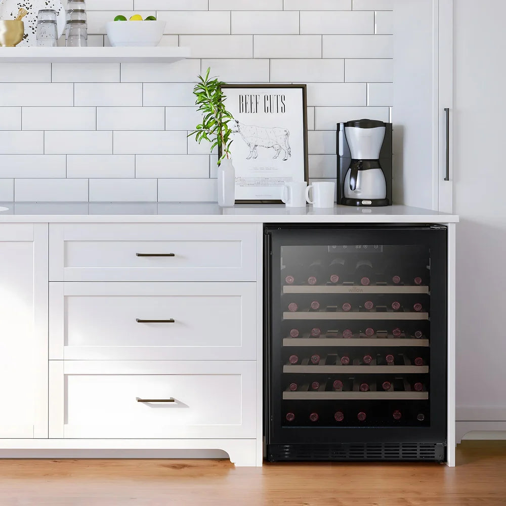 Willow W60WCB 60cm Undercounter Wine Cooler – 52 Bottle Capacity