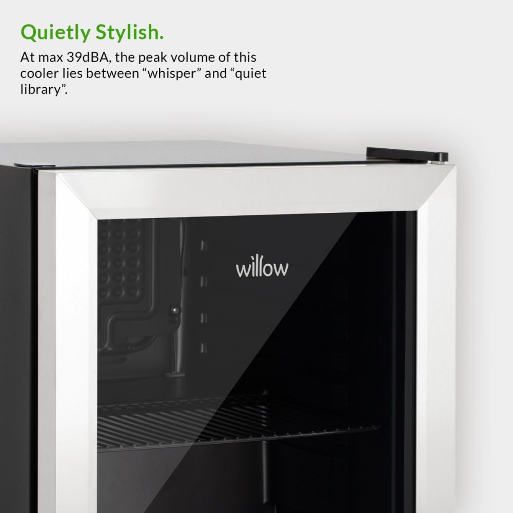 Willow WBC48SS 48L Table Top Beverage Cooler - Stainless Steel