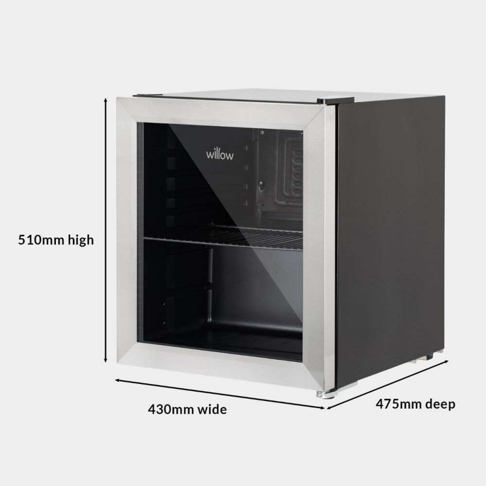 Willow WBC48SS 48L Table Top Beverage Cooler - Stainless Steel